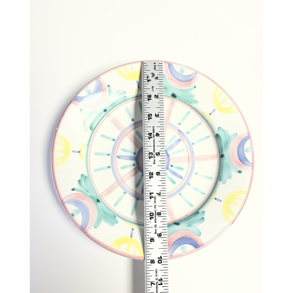 Vintage Vietri Italy 1986 Dinner Plate Colore collection Hand Painted Signed - Picture 6 of 11